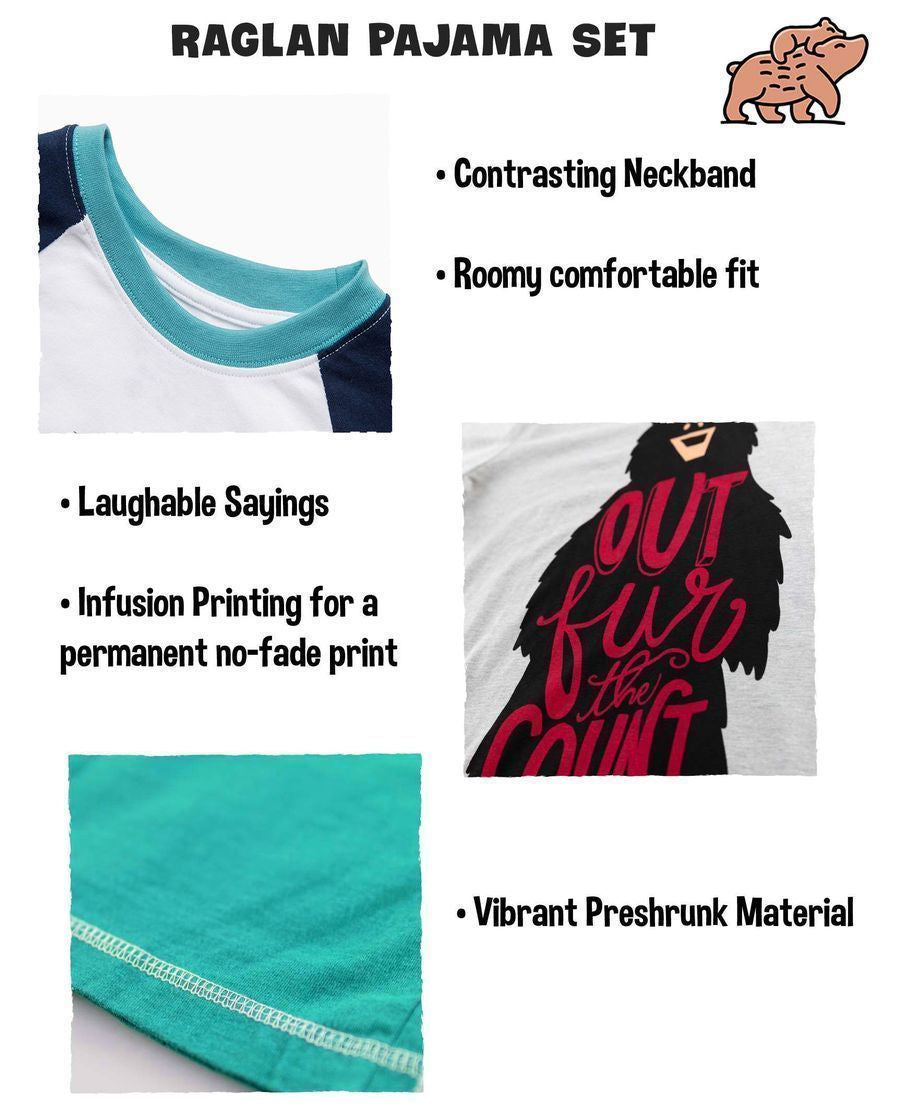 Pug Personal Stalker Black Awesome Pajama Set |Sleepwear Pjs Sets | Raglan Shirt Pants Set